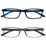 Pack de 2 Lunettes Anti-Lumière Bleue Opulize - Design Étroite et Confortable