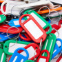 Porte-clés étiquettes multicolores - Paquet de 100 pour identification