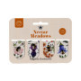 Lot de 4 Marque-Pages Magnétiques Nectar Meadows - Puckator