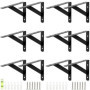 Équerres Murales Triangulaires en Acier - Lot de 12 Supports de 150 mm