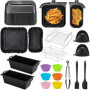 Yuirshion Kit d'Accessoires pour Friteuse à Air Phili Dual Baket 3000 - 23 Pièces