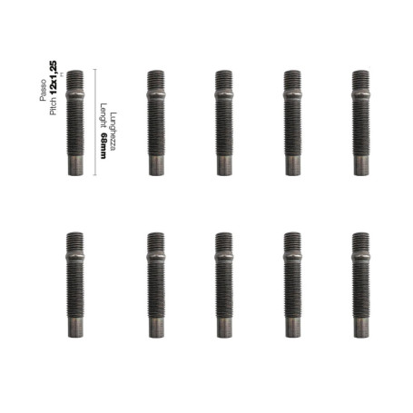 Kit de 10 Goujons de Roue M12x1.25 - Simoni Racing