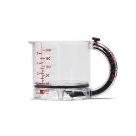 Tasse à Mesurer Réglable Upcup Dreamfarm - 4 en 1 Noir/Transparent