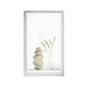 Store enrouleur décoratif Easyfix Relax - 90 x 150 cm - Bleu Clair