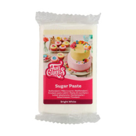 Pâte à Sucre Bright White FunCakes - 250 g pour Gâteaux et Décorations