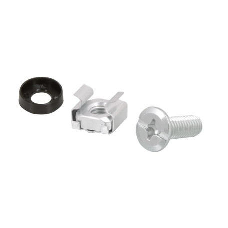 Lot de 50 vis de fixation avec rondelles et écrous pour armoires de serveur 19"