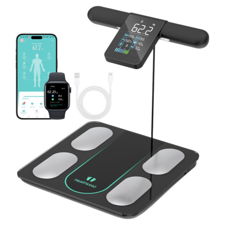 Balance Connectée Healthkeep avec Impédancemètre et 21 Données Corporelles