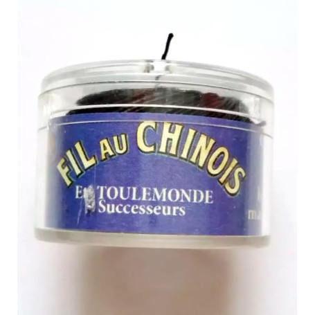 Fil Au Chinois en Lin Noir - Bobine de 30 Mètres pour Couture Solide