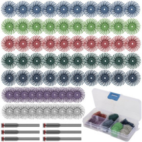 NuoDunco Lot de 76 Disques Abrasifs Radiaux pour Polissage et Nettoyage