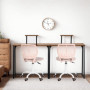 Table de Bureau Pliante FurnitureR pour Petits Espaces avec Support d'Écran