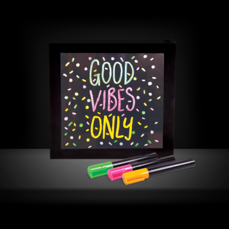 Tableau LED Néon Transparent sur Verre - Messages Magiques pour Enfants