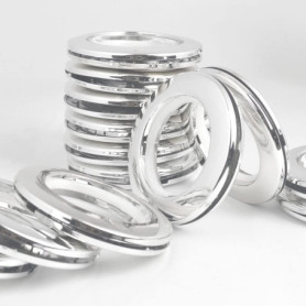 Kit de 32 œillets en plastique pour rideaux - Diamètre 40 mm - Finition brillante