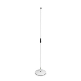 Pied Micro Droit Gravity MS 23 W - Base Ronde Blanche