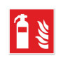 Autocollant de Sécurité Incendie - Extincteur 10x10 cm