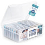 Boîte de Rangement Transparente HEFTMAN pour 1600 Photos 10x15 cm