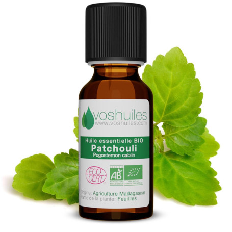 Huile Essentielle de Patchouli BIO - 10ml - Pure et Naturelle pour Aromathérapie