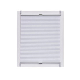 Store Plissé Nid d'Abeille Argenté Sunlines 135x150 cm - Système Klemmfix