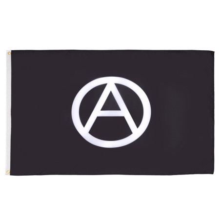 Drapeau Anarchie 150x90 cm en Polyester avec Oeillets Métalliques