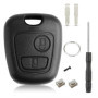 Coque de Clé Télécommande pour Citroën et Peugeot - 2 Boutons, Installation Facile