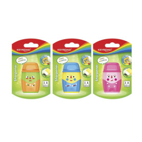 Taille-crayon ergonomique 2 en 1 avec gomme - KEYROAD