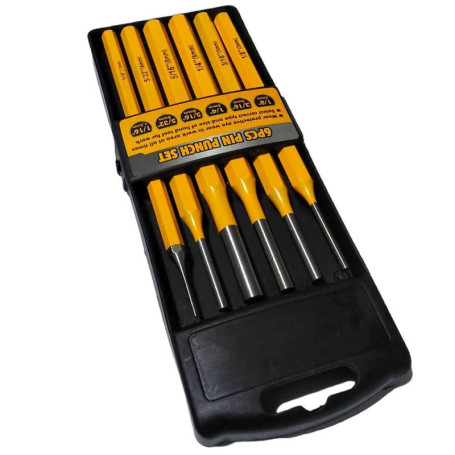 Set de 6 Boulons à Chasse-Goupilles en Acier Chromé Vanadium