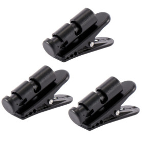Clips de Montage Rotatifs pour Câbles d'Écouteurs - 3 Pièces Noires