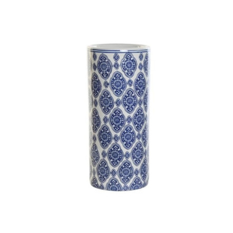 Porte-Parapluie Rond en Porcelaine avec Décoration Arabesque Bleue et Blanche - DRW