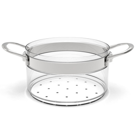 Cuit-Vapeur en Verre Borosilicate Belissam - 20 cm, Élégant et Pratique