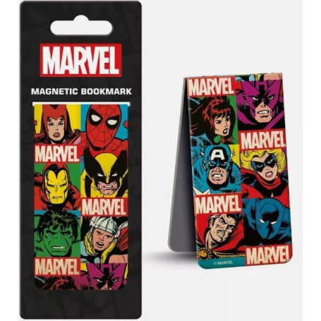 Marque-page magnétique rétro Marvel Comics - Design vibrant et sécurisé
