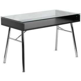 Bureau en Verre Trempé Flash Furniture - Élégance et Style pour le Travail à Domicile