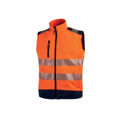 Gilet de sécurité U-Power DANY en Softshell Orange Fluo