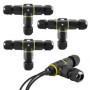 WEBN Lot de 3 Connecteurs de Câble Étanches IP68 - Boîte de Jonction Extérieure Noir