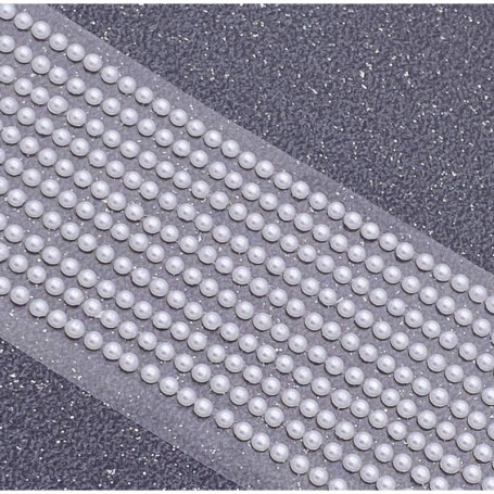 Lot de 1000 mini perles autocollantes rondes blanches 3 mm