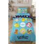 Parure de Lit Enfant Pokémon - Housse de Couette 140x200 cm et Taie d'Oreiller