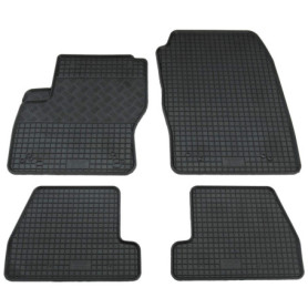 Tapis de Sol en Caoutchouc Noir pour Ford Focus MK3 - Set de 4 Pièces