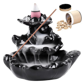 Brûleur d'encens à refoulement WIYETY avec 40 cônes en céramique