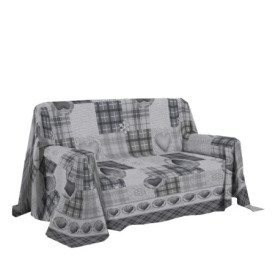 Housse de Canapé en Coton Motif Montagne - 250 x 290 cm