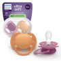 Sucettes Ultra-Douces Philips Avent pour Bébés 18 Mois - Lot de 2 avec Étui