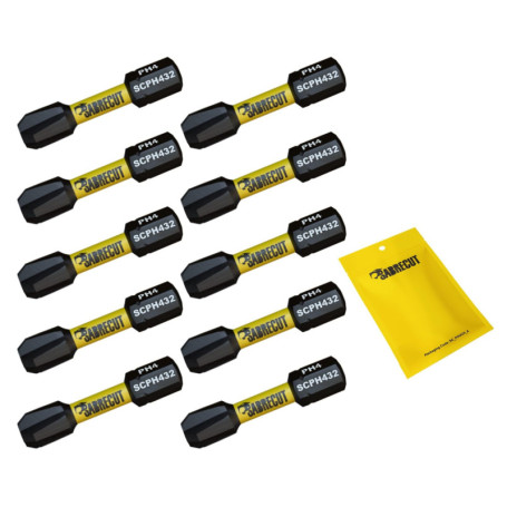 Jeu d'embouts de tournevis à percussion magnétique PH4 32mm - SabreCut