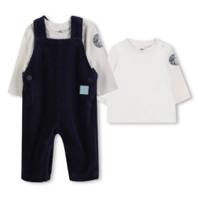 Ensemble Timberland Garçon en Bleu Indigo avec Tee-shirt et Salopette