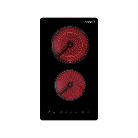 Plaque Vitrocéramique CATA TD 3002 BK - 2 Zones de Cuisson Tactiles