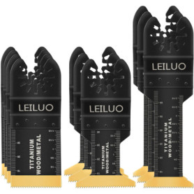 Kit d'Accessoires Multifonctions LEILUO en Titane - 10 Pièces pour Outils Oscillants