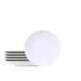 Assiettes à Dessert Rondes en Porcelaine 19 cm - Lot de 6 Tramontina