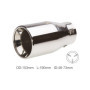 Embout d'Échappement Rond Inox Simoni Racing - Ø103mm, Longueur 200mm