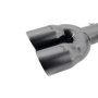 Embout d'Échappement Double Oblique Inox Noir Simoni Racing - 76mm