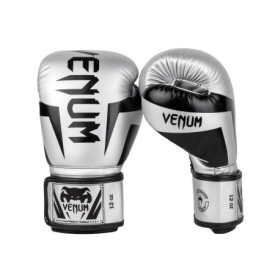 Gants de Boxe Venum Elite pour Adultes - Argent/Noir