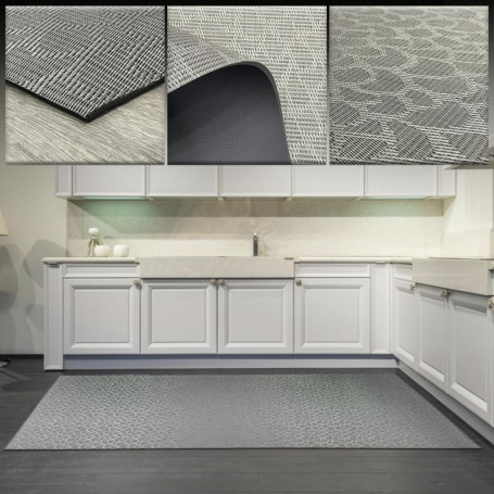 Tapis Couloir Lavable en Vinyle - 70 x 500 cm - Antidérapant et Résistant