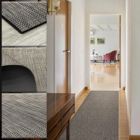 Tapis en Vinyle Tressé VO design - 70 x 100 cm pour Intérieur et Extérieur