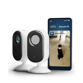 Arlo Essential 3 Caméras de Surveillance Intérieures FHD avec Vision Nocturne et Audio Bidirectionnel