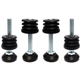 Lot de 4 Embouts Ronds Rentrants pour Réglage de Meubles - 40mm